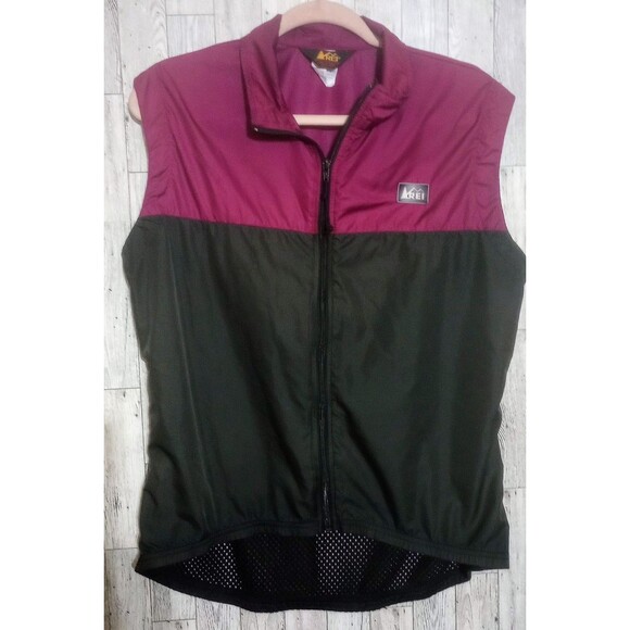 REI Jackets & Blazers - REI Vintage Runners Vest Full Zip Mesh Purple Black Women's Large READ